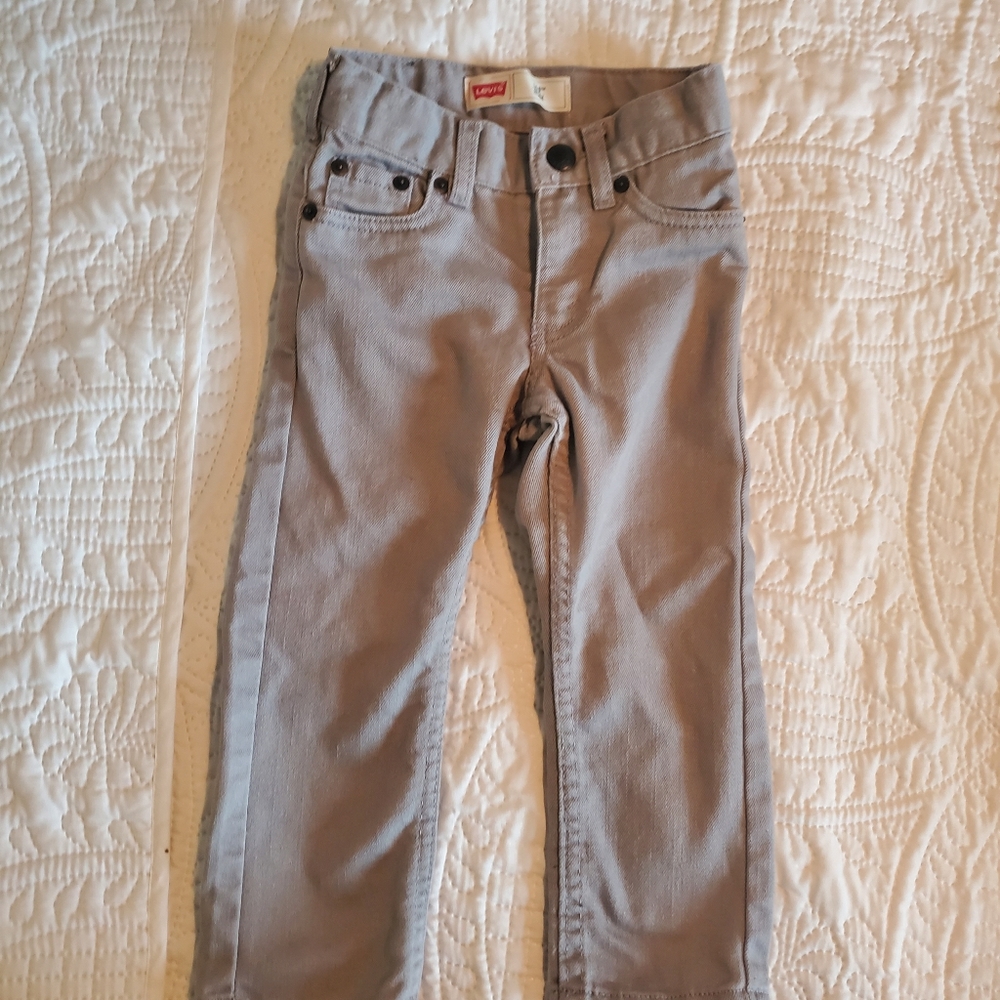 Levi's toddler grey jeans 2T 511 slime